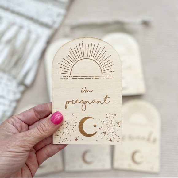 Pregnancy Milestone Plaques | Set 15 Boho Style - Picture 2 of 5